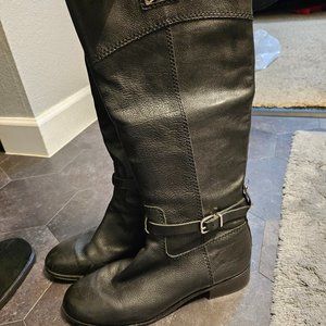 Black Leather Riding Boots